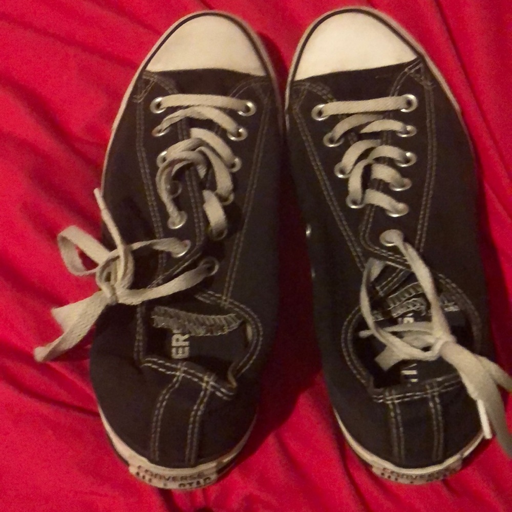 Black and white shoes